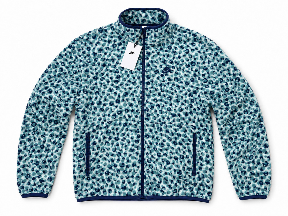 Nike Club Fleece Jacket Dot Futura Size 2XL Blue Polka Dot Sportswear Athleisure